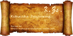 Kukucska Zsuzsanna névjegykártya